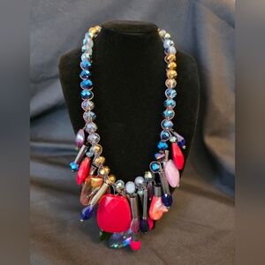 Multicolor chunky Bib necklace